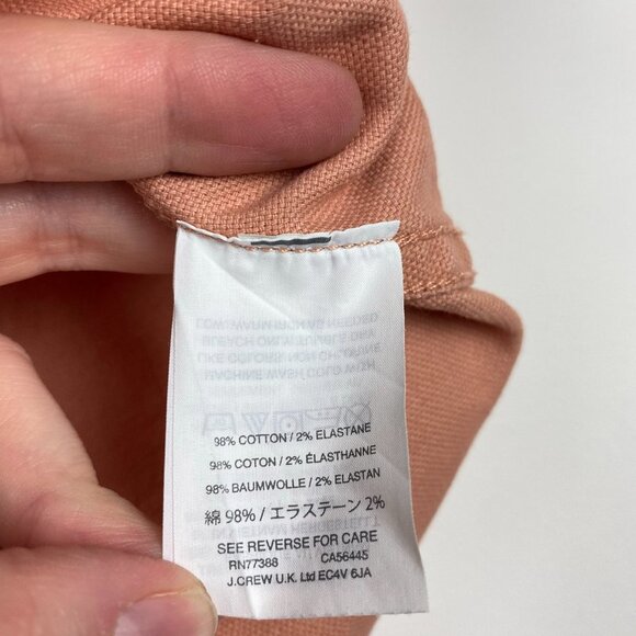 MADEWELL Peach Orange Denim Raw Edge Jean Mini Skirt Size 4 - Picture 5 of 7